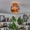 Ripoll Plafondlamp - Glas 25 cm Goud, Zwart, 1-licht