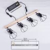 Uatuasa Hanglamp Bruin, Zwart, 4-lichts