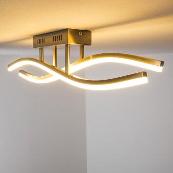 Globo SAHARA Plafondlamp LED Nikkel mat, 1-licht