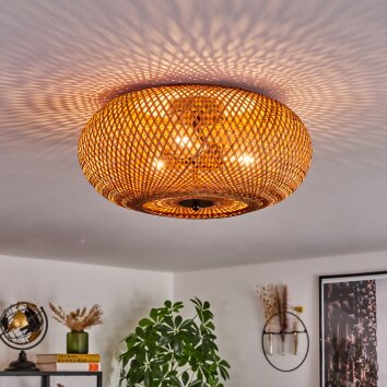 Bauro Plafondlamp 40 cm Zwart, 3-lichts