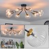 Chehalis Plafondlamp - Glas 12 cm, 15 cm Goud, Zwart, 8-lichts