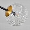 Chehalis Plafondlamp - Glas 12 cm, 15 cm Goud, Zwart, 8-lichts