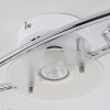 Naalisvaara Plafondlamp Chroom, Wit, 5-lichts