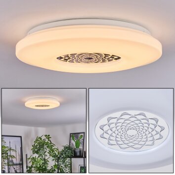 Kaas Plafondlamp LED Chroom, Wit, 1-licht