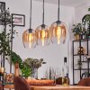 Vevino Hanglamp Amber, Duidelijk, 3-lichts