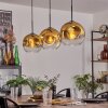 Ripoll Hanglamp Goud, Duidelijk, 3-lichts