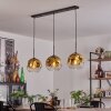 Ripoll Hanglamp Goud, Duidelijk, 3-lichts