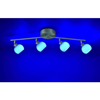 Lichten Direct LOLA-LOTTA Plafondlamp LED Roestvrijstalen kleur, 4-lichts, Afstandsbediening, Kleurwisselaar