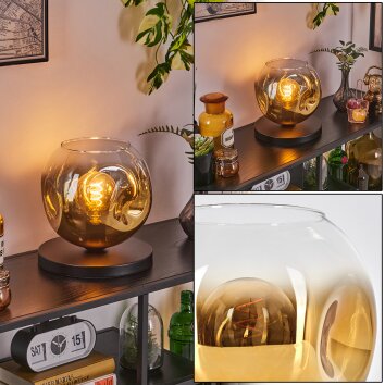 Ripoll Tafellamp Goud, Duidelijk, 1-licht