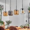 Lauden Hanglamp Amber, Chroom, Duidelijk, 4-lichts