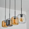 Lauden Hanglamp Amber, Chroom, Duidelijk, 4-lichts