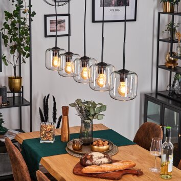 Lauden Hanglamp Zwart, 5-lichts