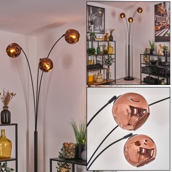 Ripoll Staande lamp Zwart, 3-lichts