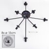 Gastor Plafondlamp 87 cm Zwart, 8-lichts