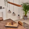 Ambri Hanglamp Hout licht, Nikkel mat, 3-lichts