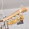 Torrevieja Hanglamp Hout licht, Wit, 5-lichts