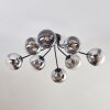 Gastor Plafondlamp 87 cm Chroom, Duidelijk, 8-lichts