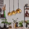 Ripoll Hanglamp Goud, Duidelijk, 3-lichts