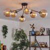 Gastor Plafondlamp 74 cm Amber, Duidelijk, 6-lichts