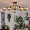 Gastor Plafondlamp 74 cm Amber, Duidelijk, 6-lichts