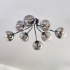 Gastor Plafondlamp 87 cm Duidelijk, Rookkleurig, 8-lichts