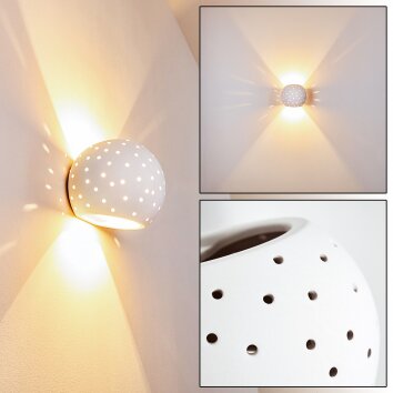 Herculano Muurlamp Wit, 1-licht