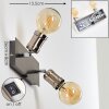 Lagunita Wandlamp Nikkel mat, 2-lichts