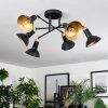 Vouzy Plafondlamp Zwart, 6-lichts