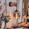 Vevino Wandlamp, Muurspot Natuurlijke kleuren, Zwart, 1-licht