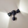 Emmerlev Buiten muurverlichting LED Zwart, 2-lichts, Bewegingsmelder