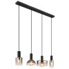 Globo CLASSIS Hanglamp Zwart, 4-lichts