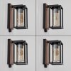 Portalis Wandlamp voor buiten Bruin, houtlook, Zwart, 1-licht, Bewegingsmelder