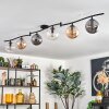 Gastor Plafondlamp, Kogellampje Amber, Duidelijk, Rookkleurig, 6-lichts