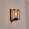 Portalis Wandlamp voor buiten Bruin, houtlook, Zwart, 1-licht, Bewegingsmelder