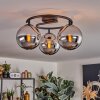 Gastor Plafondlamp, Kogellampje Chroom, Rookkleurig, 3-lichts