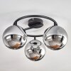 Gastor Plafondlamp, Kogellampje Chroom, Rookkleurig, 3-lichts