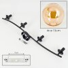 Gastor Plafondlamp, Kogellampje Amber, 4-lichts