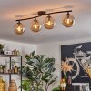 Gastor Plafondlamp, Kogellampje Amber, 4-lichts