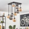 Gastor Plafondlamp, Kogellampje Amber, Rookkleurig, 9-lichts