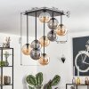 Gastor Plafondlamp, Kogellampje Amber, Rookkleurig, 9-lichts