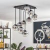 Gastor Plafondlamp, Kogellampje Duidelijk, Rookkleurig, 9-lichts