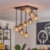 Gastor Plafondlamp, Kogellampje Amber, Duidelijk, Rookkleurig, 9-lichts