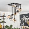 Gastor Plafondlamp, Kogellampje Amber, Duidelijk, Rookkleurig, 9-lichts