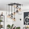 Gastor Plafondlamp, Kogellampje Amber, Duidelijk, Rookkleurig, 9-lichts