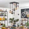 Gastor Plafondlamp, Kogellampje Amber, Duidelijk, Rookkleurig, 9-lichts