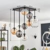 Gastor Plafondlamp, Kogellampje Amber, Duidelijk, Rookkleurig, 9-lichts