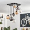 Gastor Plafondlamp, Kogellampje Amber, Duidelijk, Rookkleurig, 9-lichts
