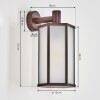 Monfanim Wandlamp voor buiten Roest, 1-licht