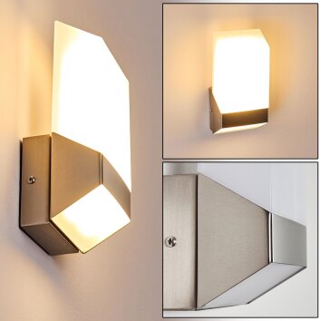 Clear Buiten muurverlichting LED Nikkel mat, 1-licht