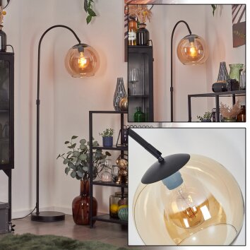 Koyoto Kogellampje, Staande lamp, Booglampen Amber, 1-licht